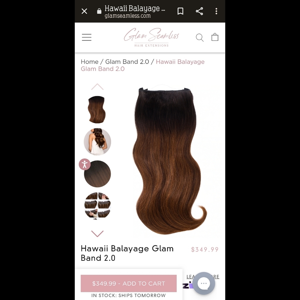 20" Glam Seamless Glam Band 2.0 Hair Halo UNUSED